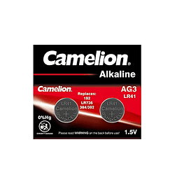 Pilas tipo Boton Alcalinas LR41 2un  - Camelion