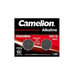 Pilas tipo Boton Alcalinas LR43 2un  - Camelion