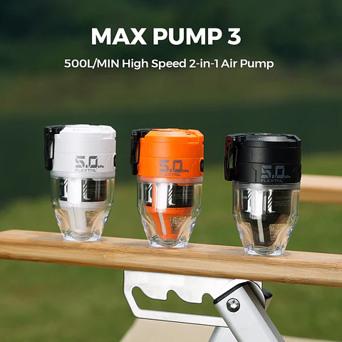 FLEXTAIL Max Pump 3 – Inflador Portátil y Linterna de Camping 2 en 1.