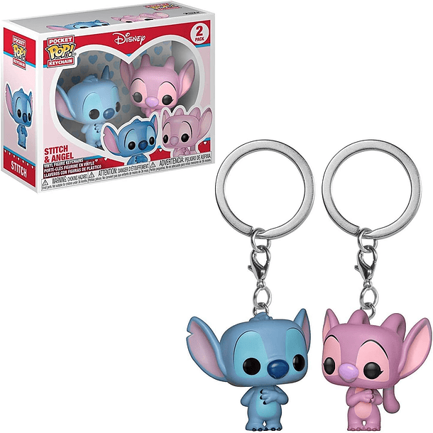 Llavero Pocket POP! Stitch & Angel 2pack - Disney: Lilo & Stitch