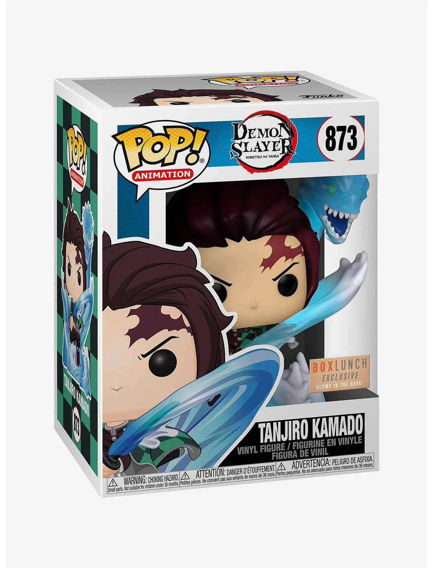 Funko Pop! Tanjiro Kamado (Water Breathing) (Glow In The Dark) #873 BoxLunch Exclusive - Demon Slayer  1