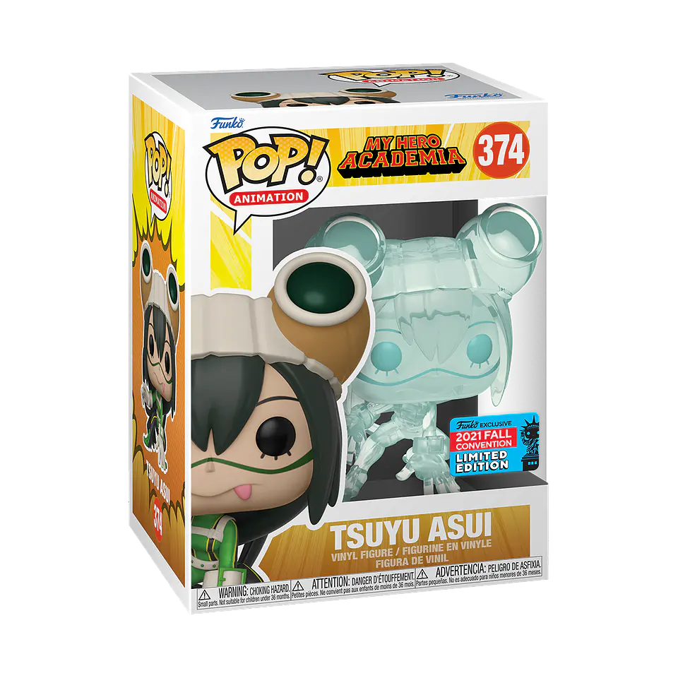 Funko Pop! Tsuyu Asui #374 (Invisible) 2021 Fall Convention - My Hero Academia (Caja con detalle) 1
