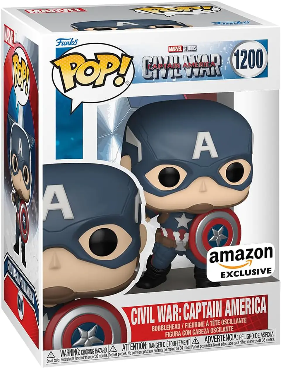 Funko Pop! Captain America #1200 Amazon Exclusive - Capitán América: Civil War 1