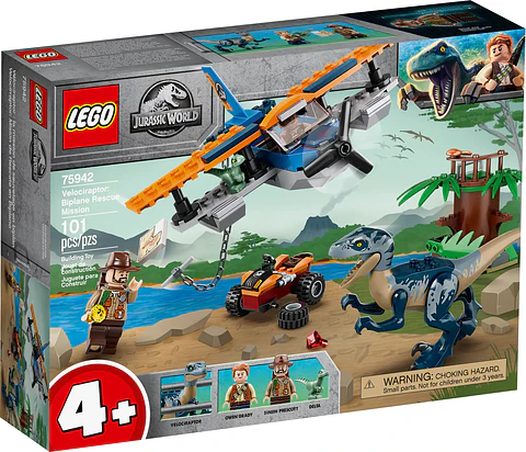 LEGO 75942: Velociraptor : Misión de Rescate en Biplano