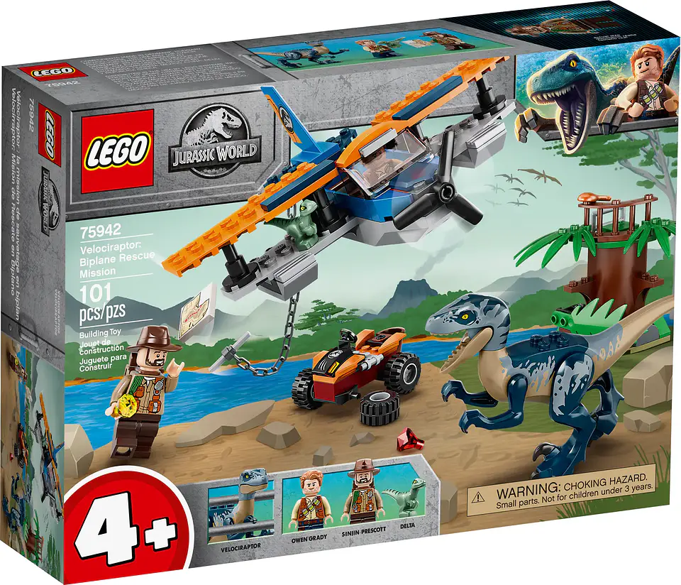 LEGO 75942: Velociraptor : Misión de Rescate en Biplano 1