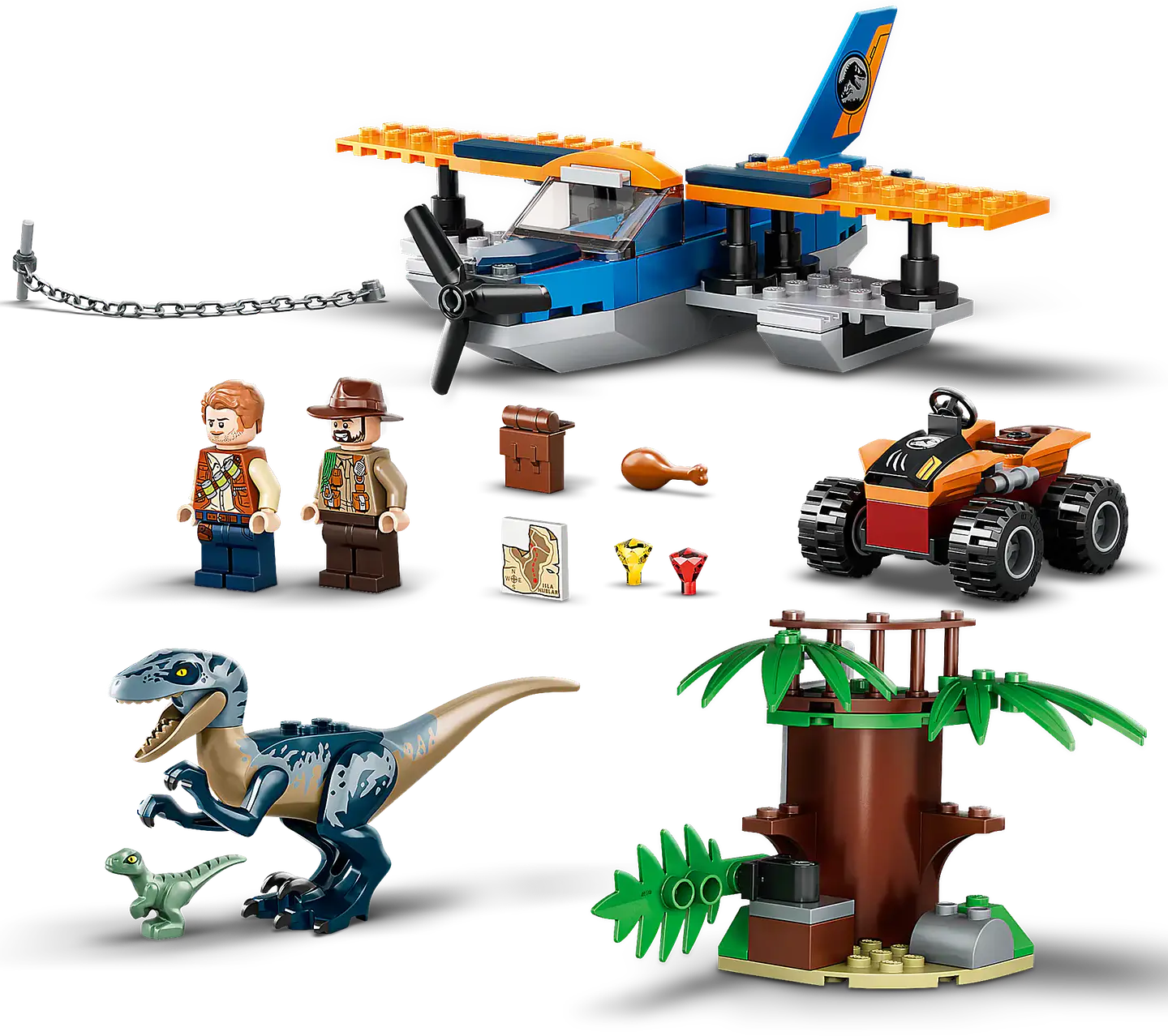 LEGO 75942: Velociraptor : Misión de Rescate en Biplano 3