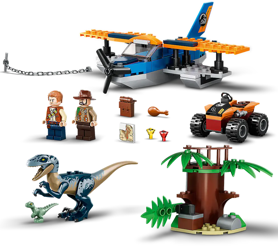LEGO 75942: Velociraptor : Misión de Rescate en Biplano 3