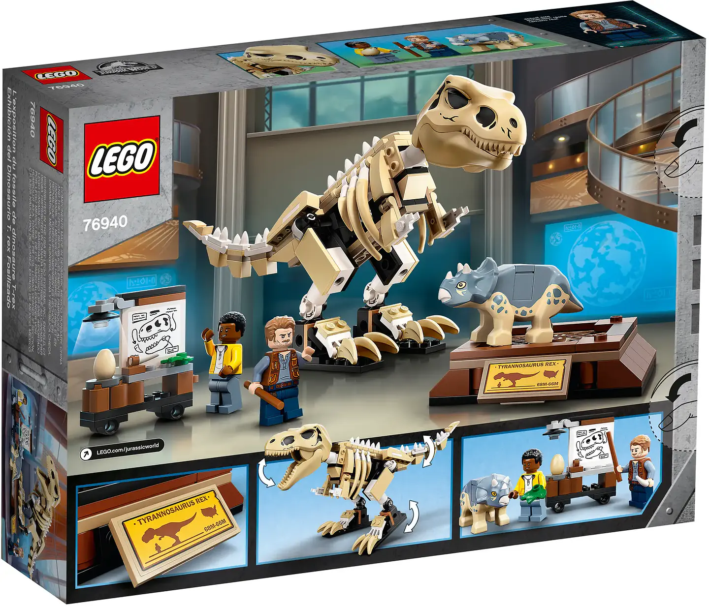 LEGO 76940: Exposición del Dinosaurio T. rex Fosilizado 7