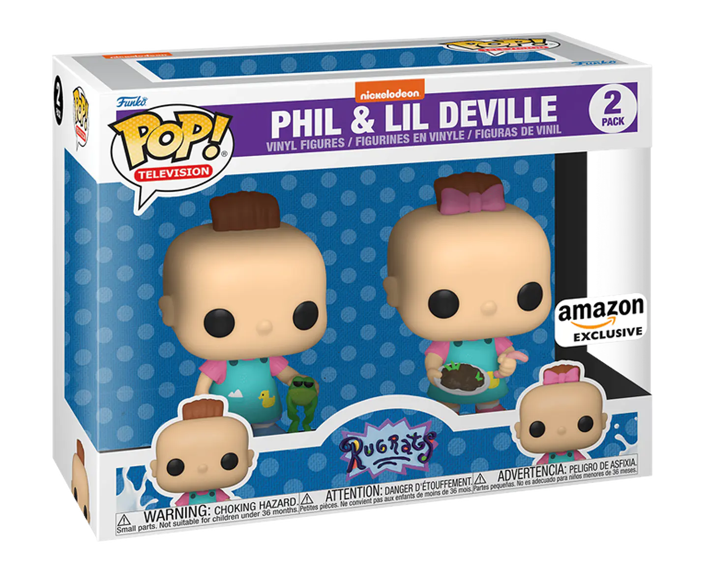 Funko Pop! Phil & Lil Deville 2Pack  - Rugrats (Caja con detalle) 1