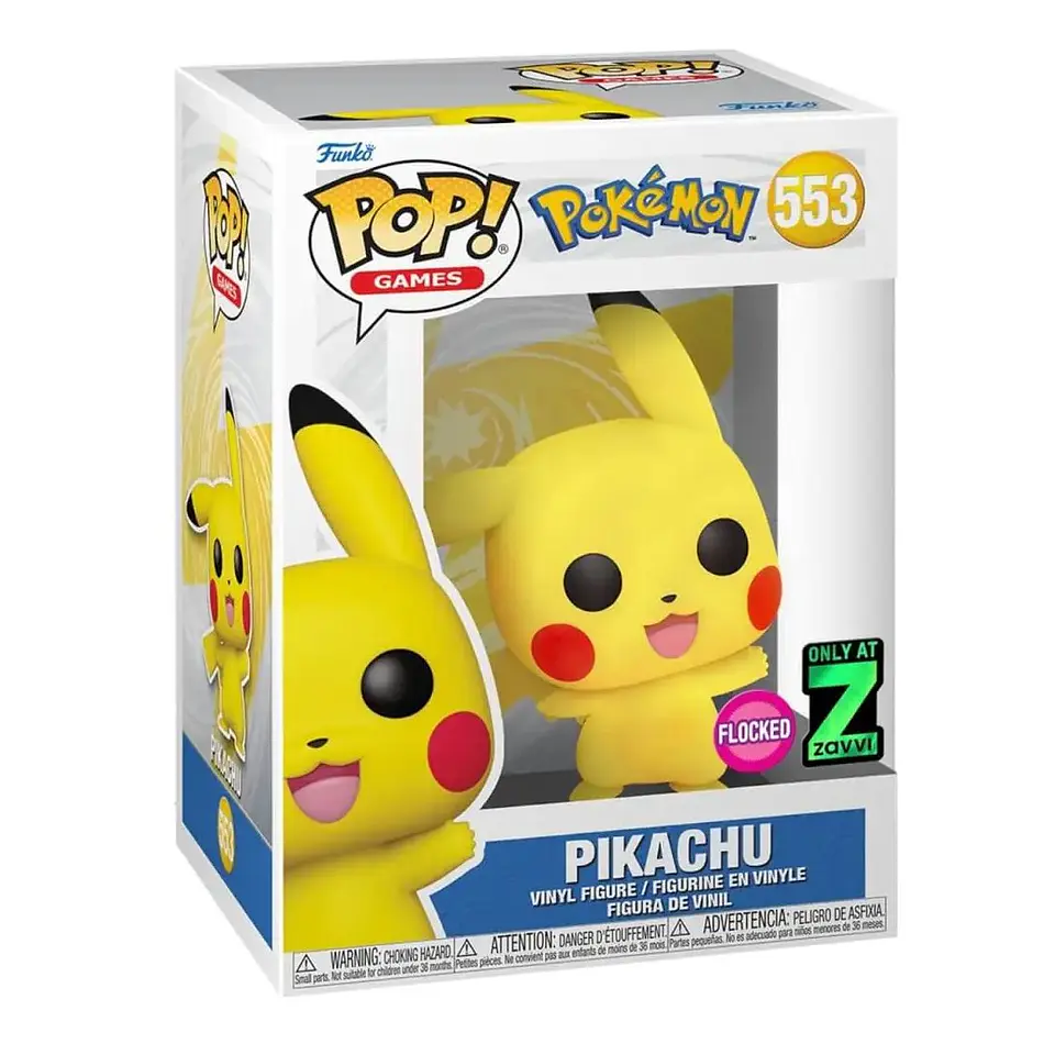 Funko Pop! Pikachu (flocked) #553 Only At Zavvi - Pokémon 1