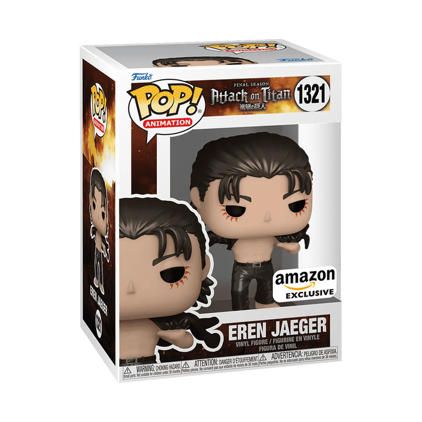 Funko Pop! Eren Jaeger (metálico) #1321 Amazon - Attack On Titan 1