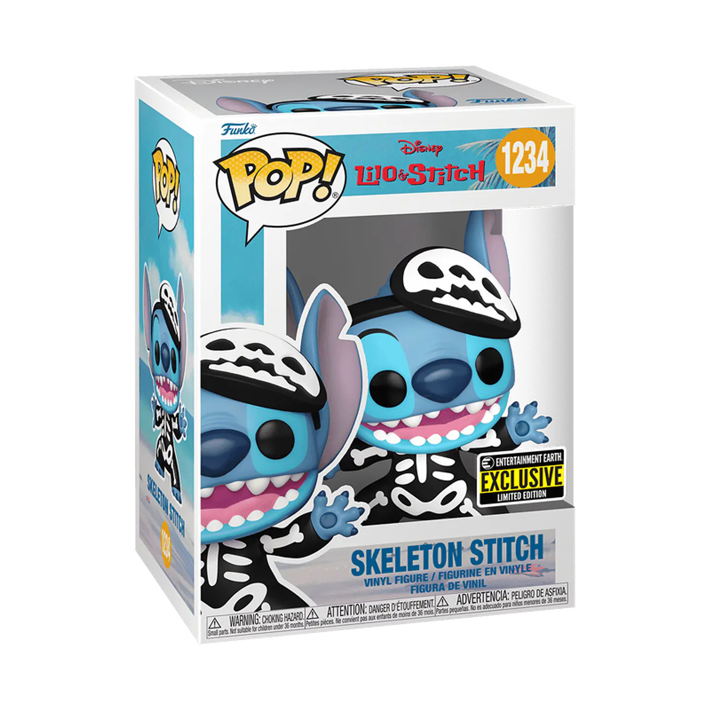 Funko Pop! Skeleton Stitch #1234 Entertainment Earth - Disney: Lilo & Stitch 1