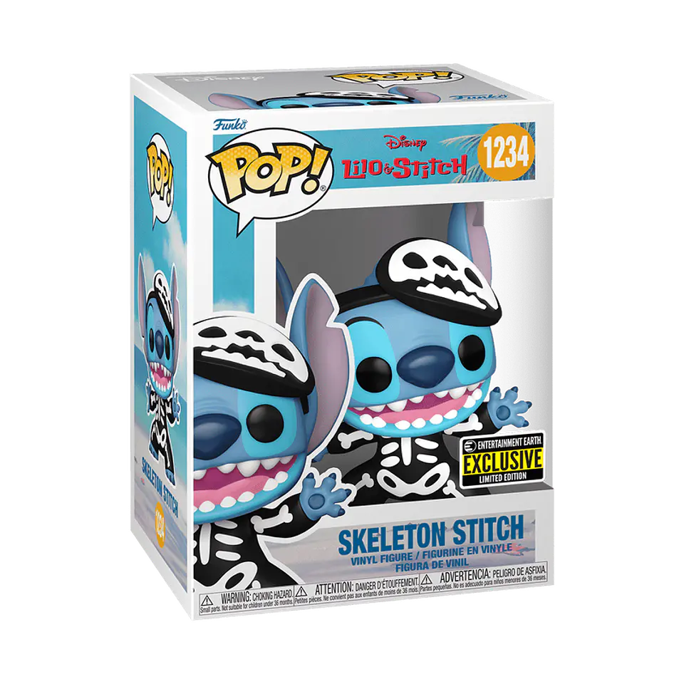 Funko Pop! Skeleton Stitch #1234 Entertainment Earth - Disney: Lilo & Stitch 1