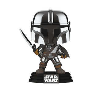 Funko Pop! The Mandalorian with darksaber #491 (Glows in the dark) Box Warehouse - Star Wars: The Mandalorian