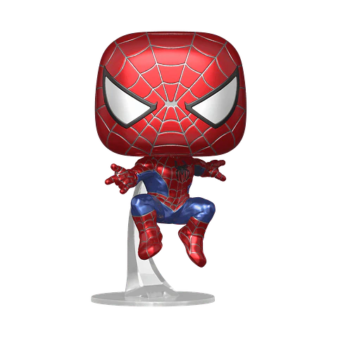 Funko Pop! Friendly Neighborhood Spiderman (metálico) #1158 Hot Topic - Marvel: Spider-Man No Way Home 