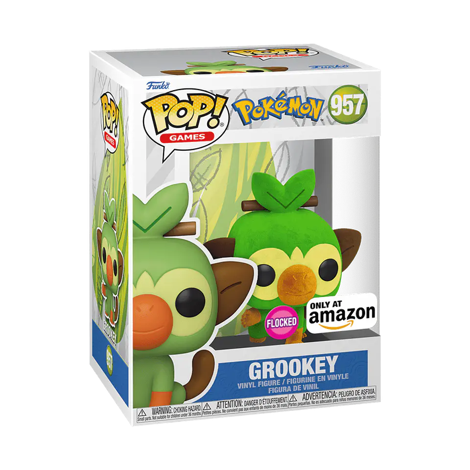 Funko Pop! Grookey (Flocked) #957 - Pokémon 1