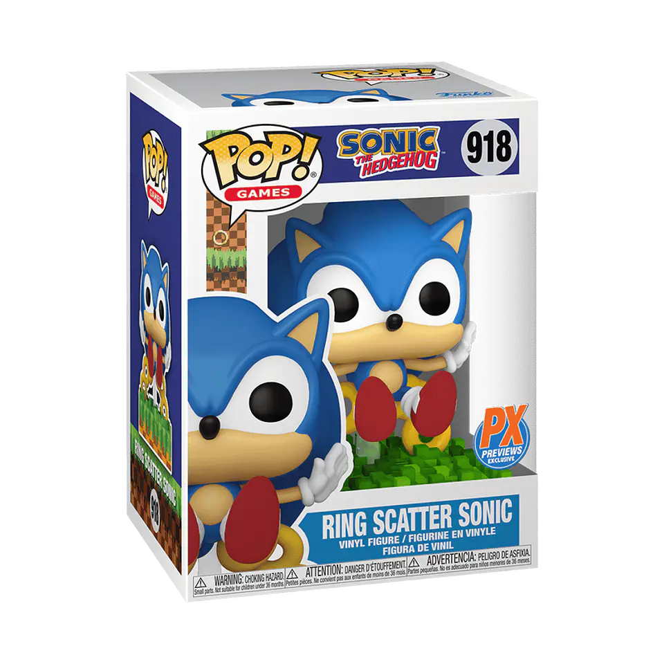 Funko Pop! Ring Scatter Sonic #918 PX Previews - Sonic The Hedgehog 1