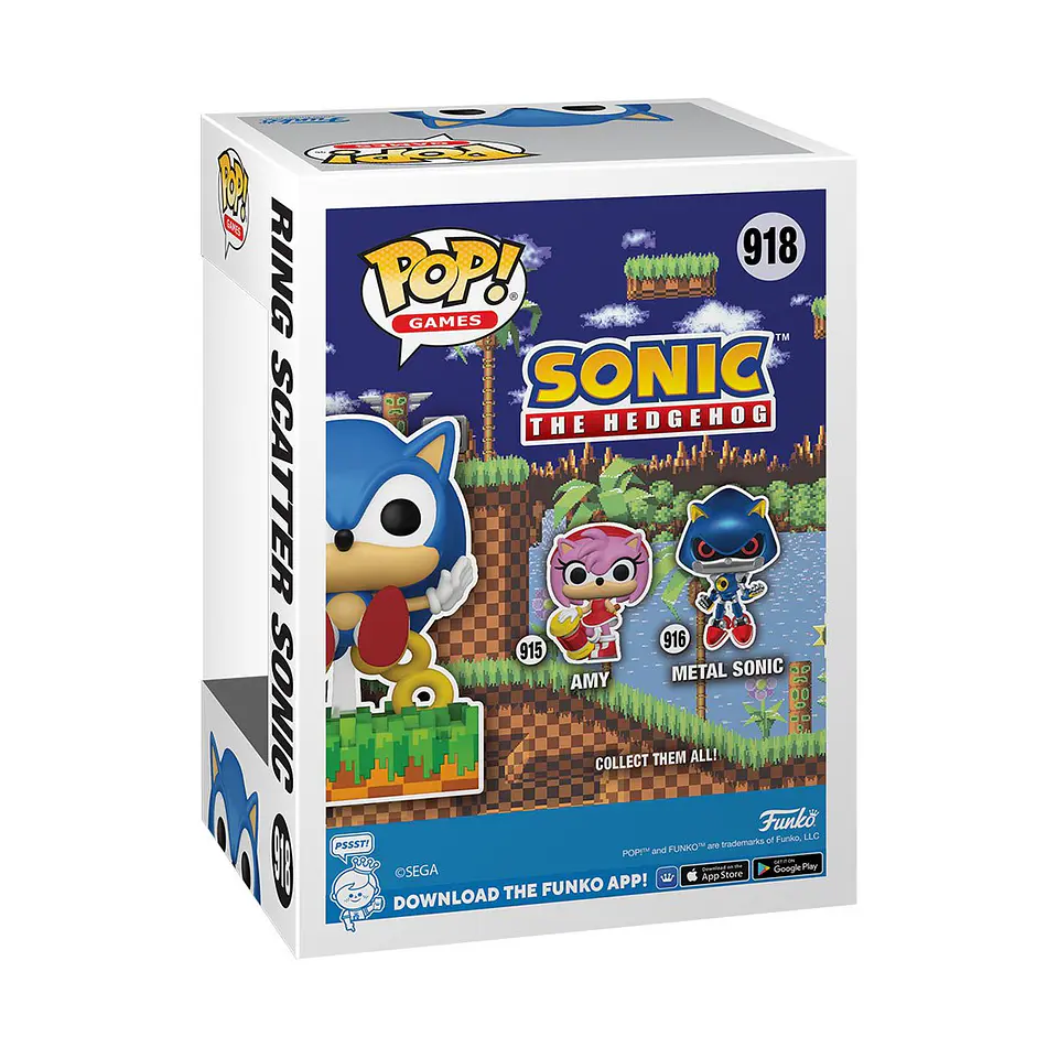 Funko Pop! Ring Scatter Sonic #918 PX Previews - Sonic The Hedgehog 3