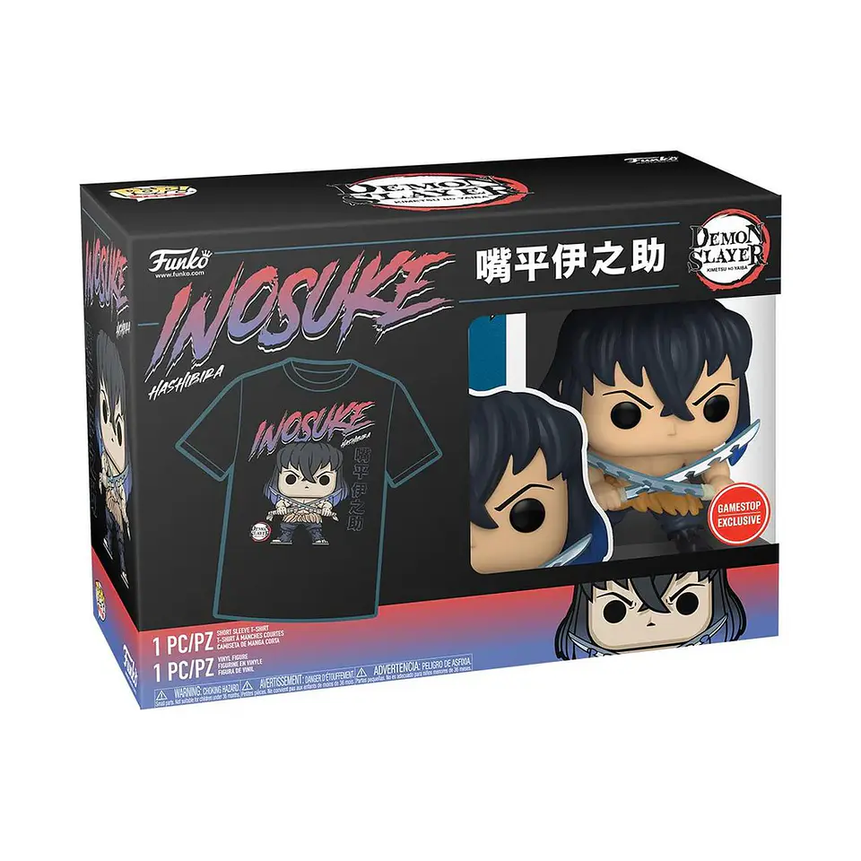 Funko Pop! & Tee Bundle: Inosuke Hashibira #1057 GameStop - Demon Slayer 1