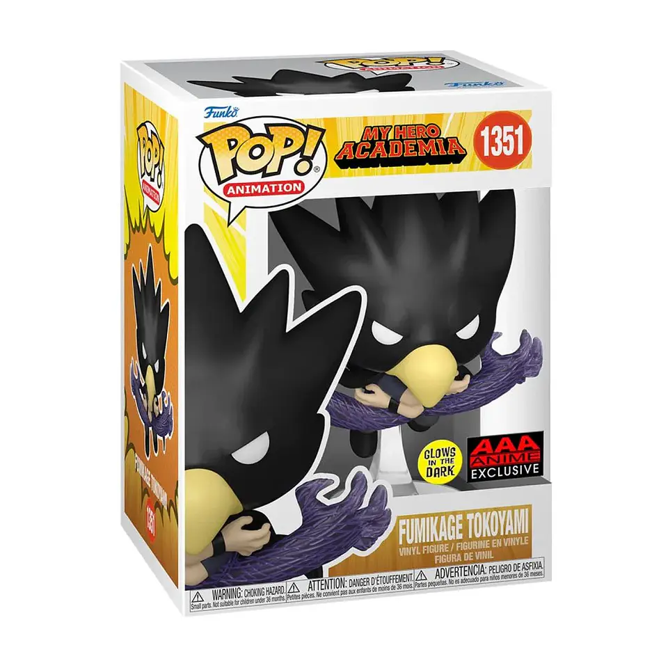 Funko Pop! Fumikage Tokoyami (Glow in the dark) #1351 AAA Anime - My Hero Academia 1
