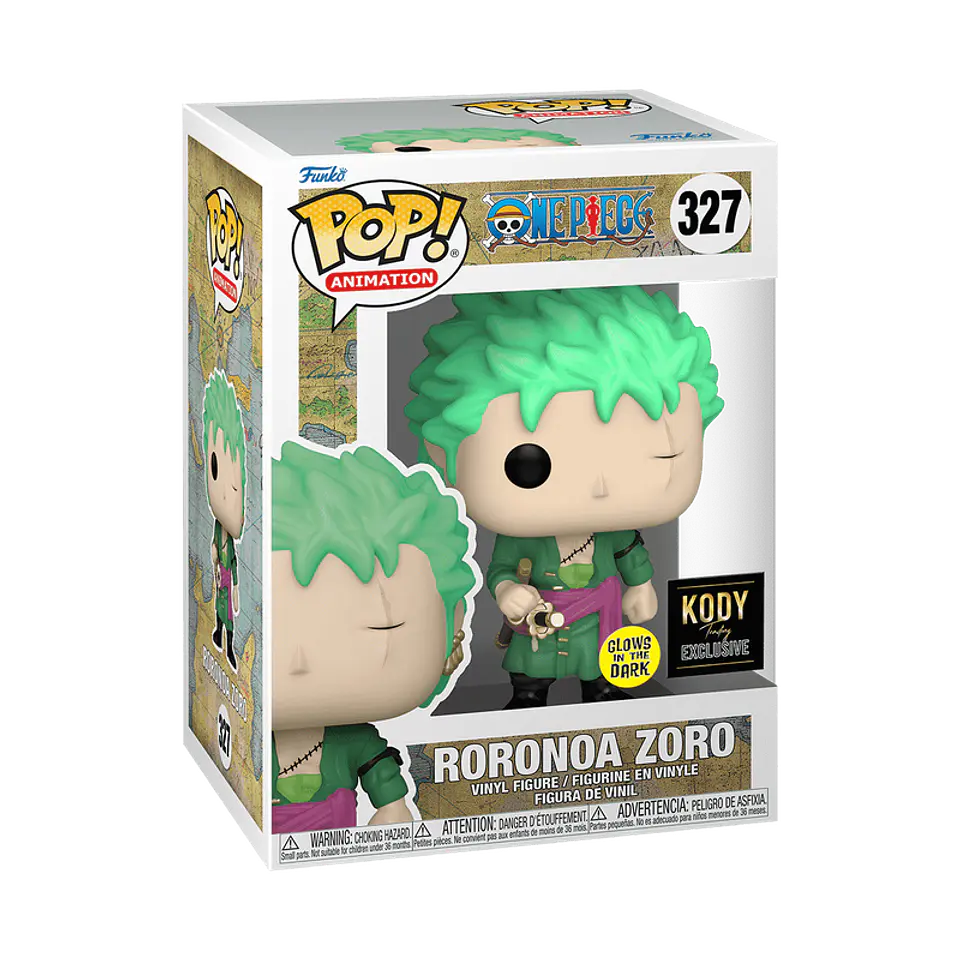 Funko Pop! Roronoa Zoro  (Glow In The Dark) #327 Kody Trading - One Piece 1