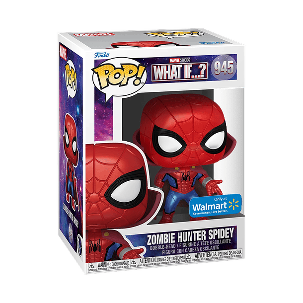 Funko Pop! Zombie Hunter Spidey (Metálico) #945 Walmart - What If...?