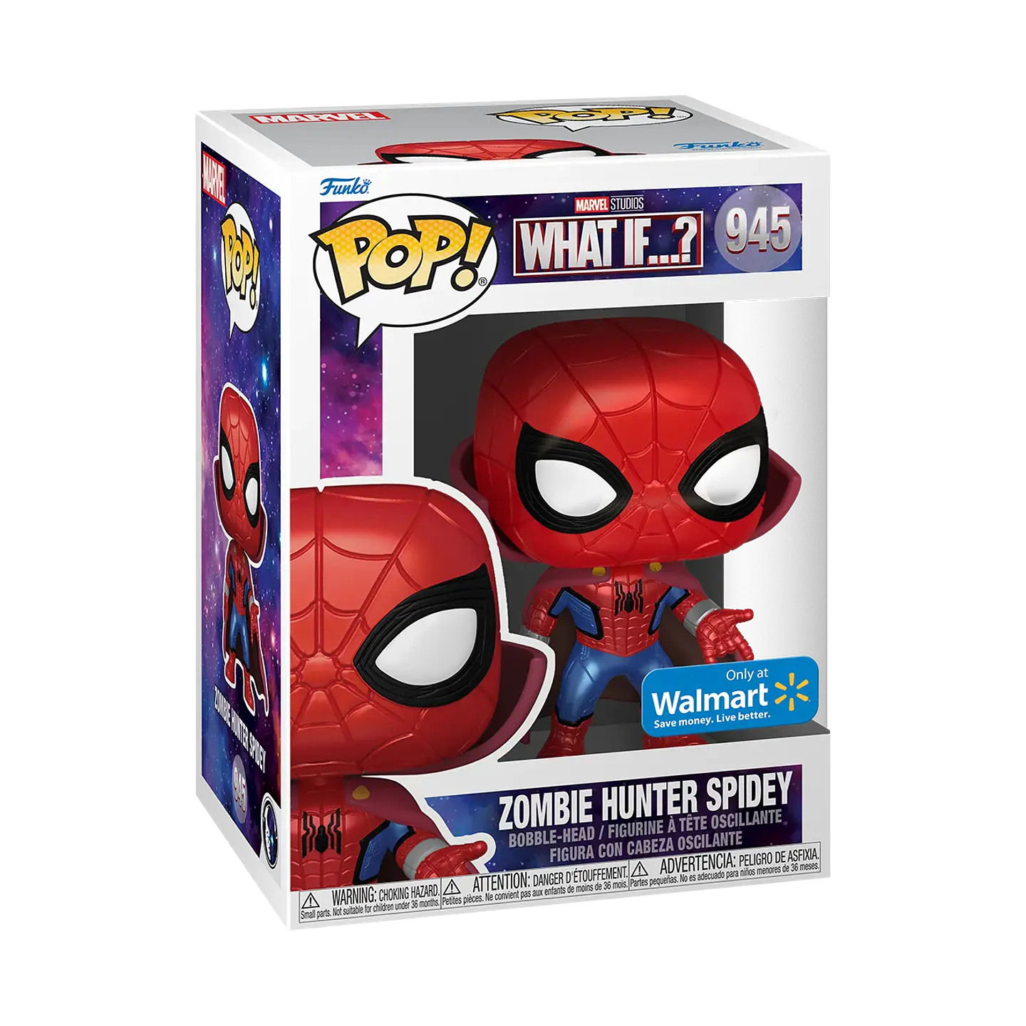 Funko Pop! Zombie Hunter Spidey (Metálico) #945 Walmart - What If...? 1