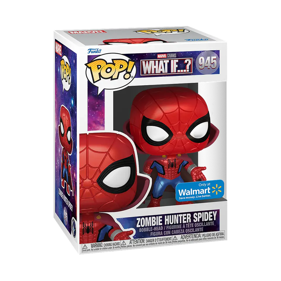 Funko Pop! Zombie Hunter Spidey (Metálico) #945 Walmart - What If...? 1