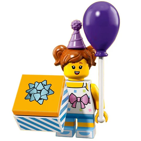 Lego Minifigura: Chica de la fiesta de cumpleaños - Serie 18