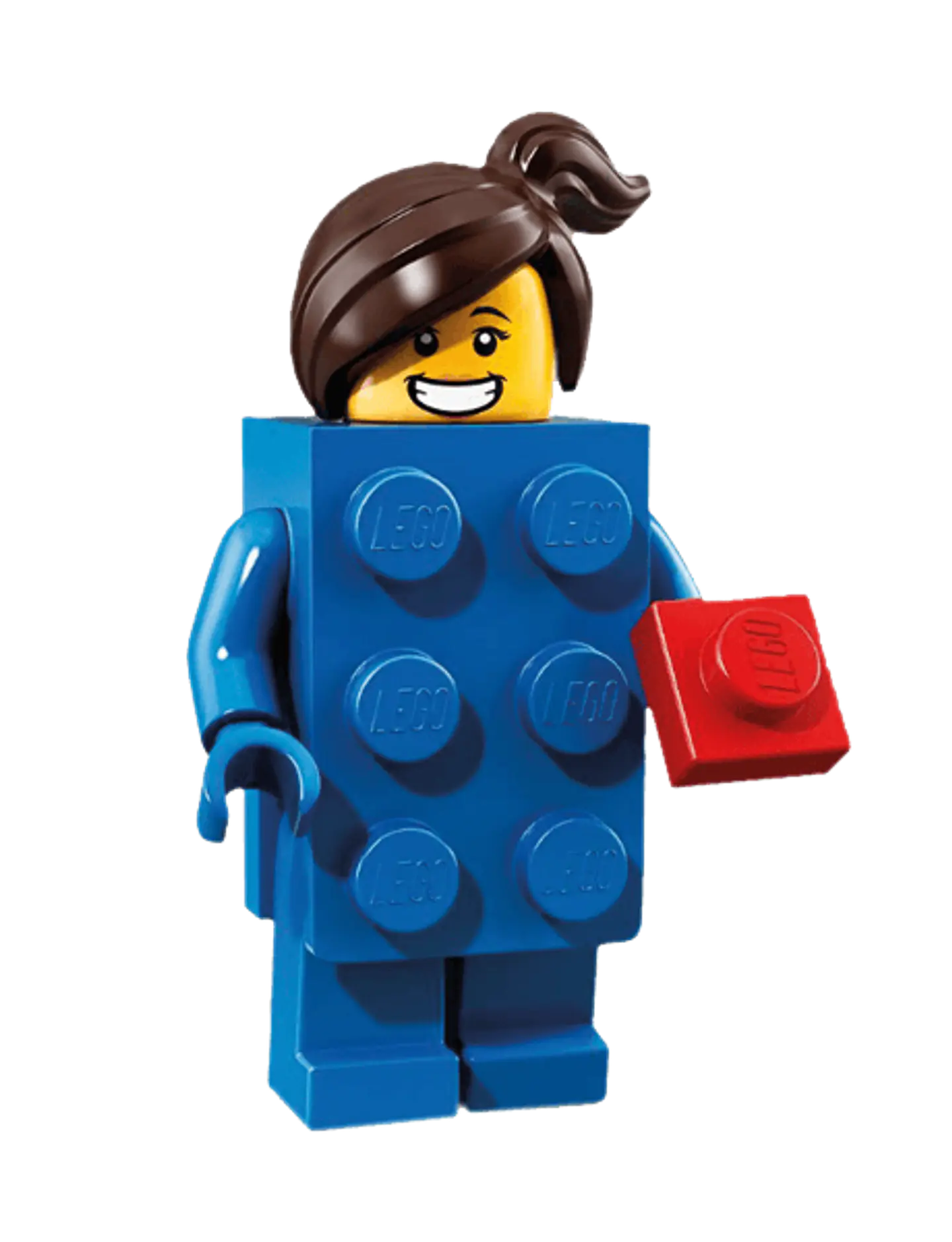 Lego Minifigura: Chica con disfraz de ladrillo LEGO - Serie 18 1