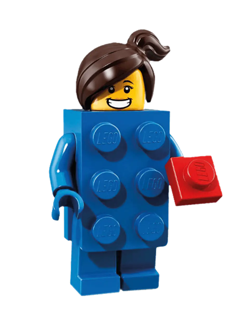 Lego Minifigura: Chica con disfraz de ladrillo LEGO - Serie 18 1
