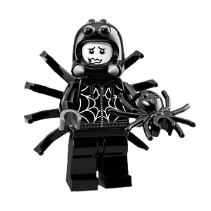 Lego Minifigura: Chico con disfraz de araña - Serie 18