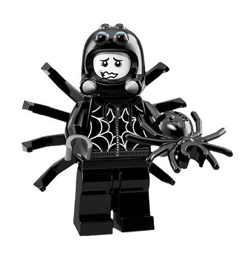 Lego Minifigura: Chico con disfraz de araña - Serie 18