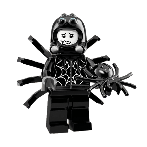 Lego Minifigura: Chico con disfraz de araña - Serie 18