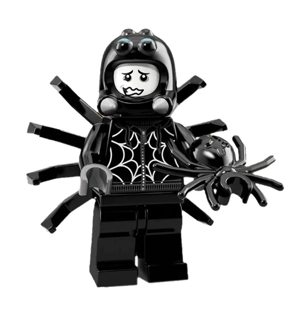 Lego Minifigura: Chico con disfraz de araña - Serie 18 1
