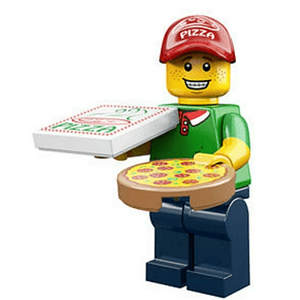 Lego Minifigura: Repartidor de pizza - Serie 12