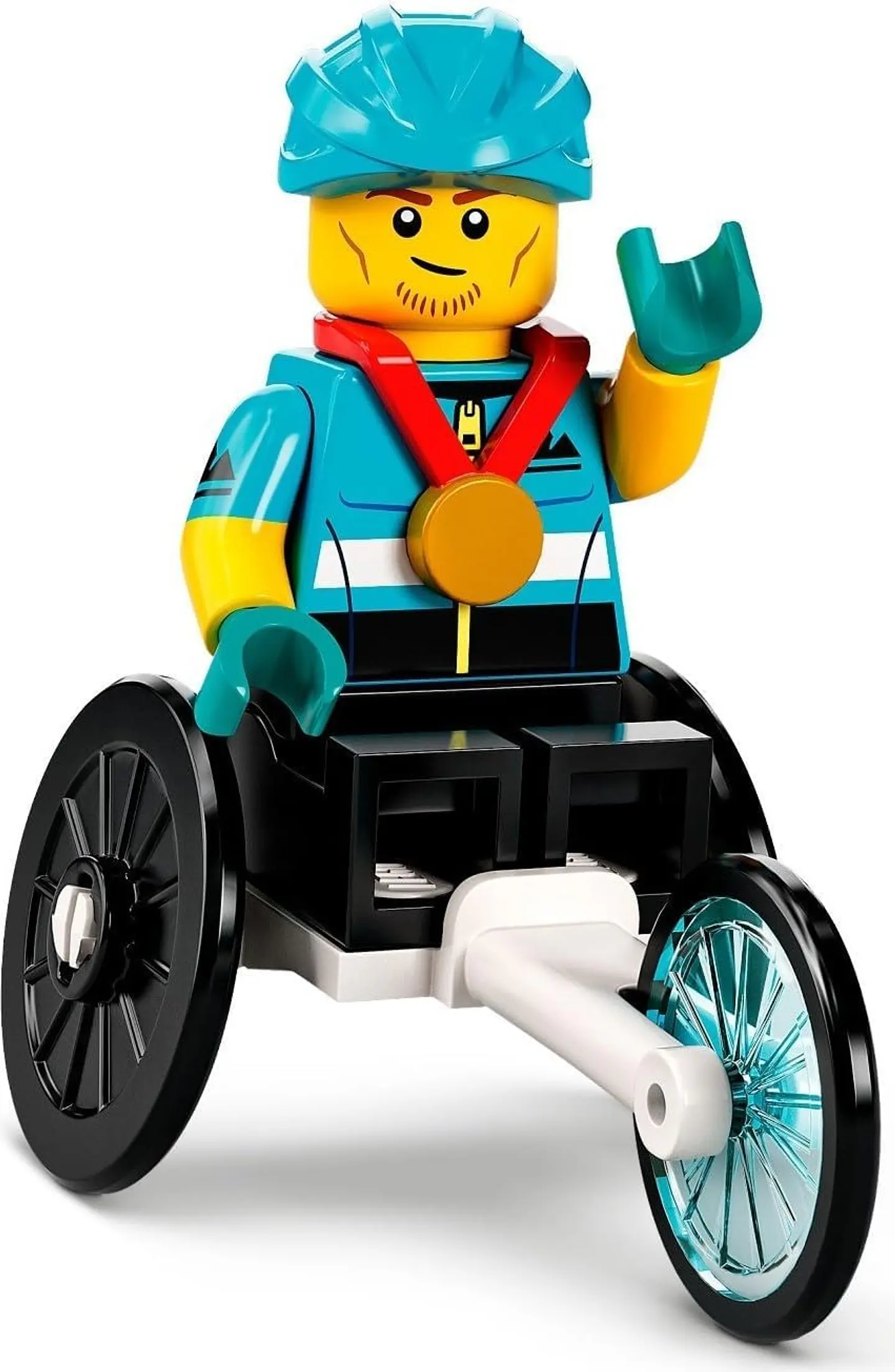 Lego Minifigura: Corredor en silla de ruedas - Serie 22 1