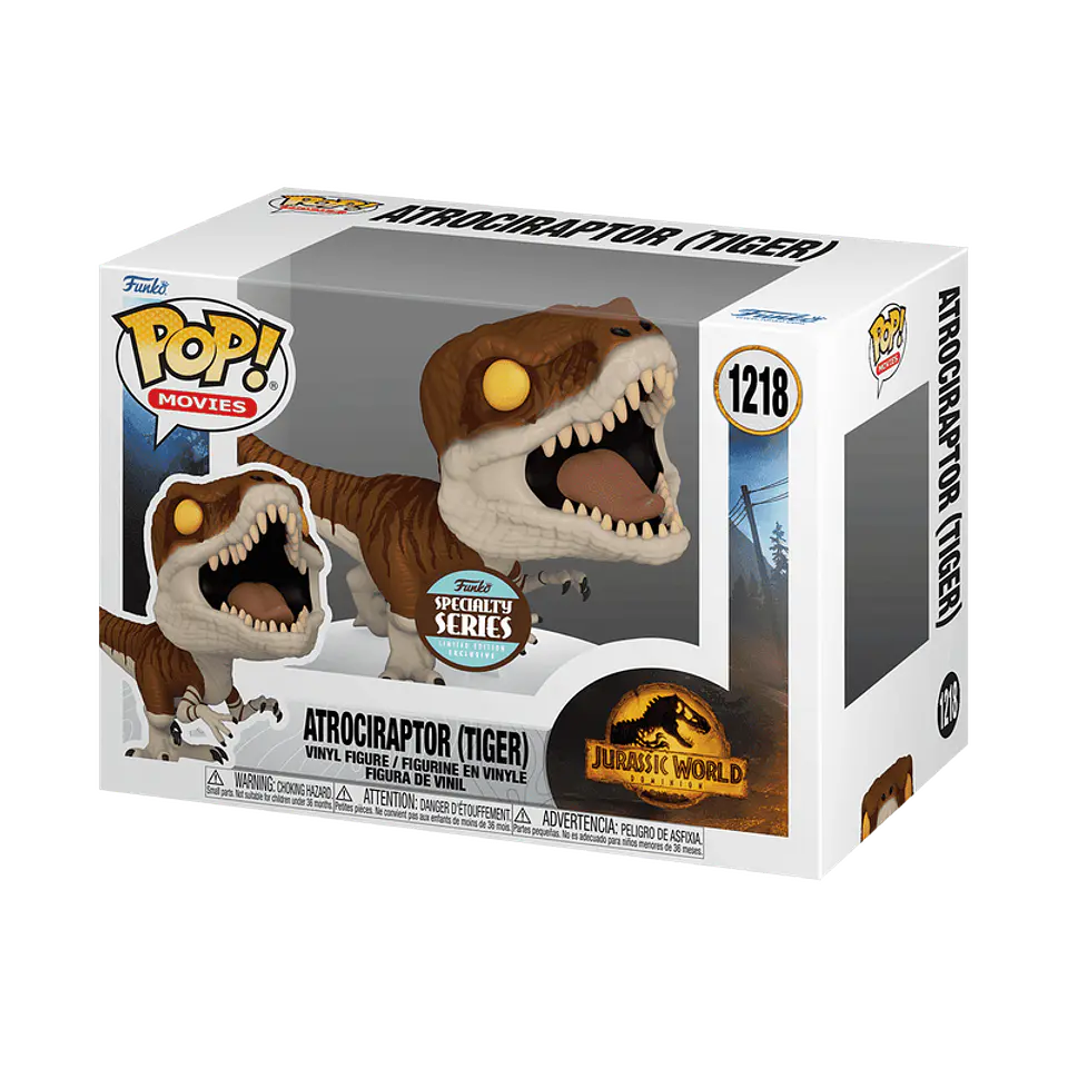 Funko Pop! Atrociraptor (Tiger) #1218 Specialty Series - Jurassic World: Dominion 1