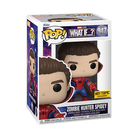 Funko Pop! Zombie Hunter Spidey (Metálico) #947 Hot Topic - What If...?