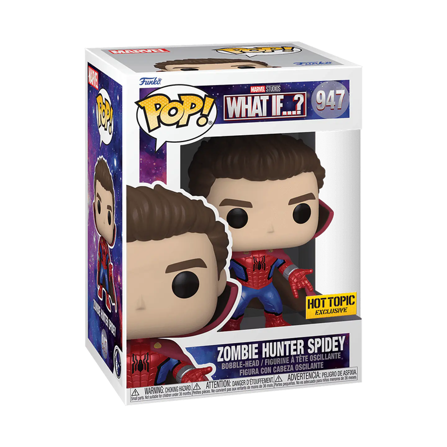Funko Pop! Zombie Hunter Spidey (Metálico) #947 Hot Topic - What If...? 1