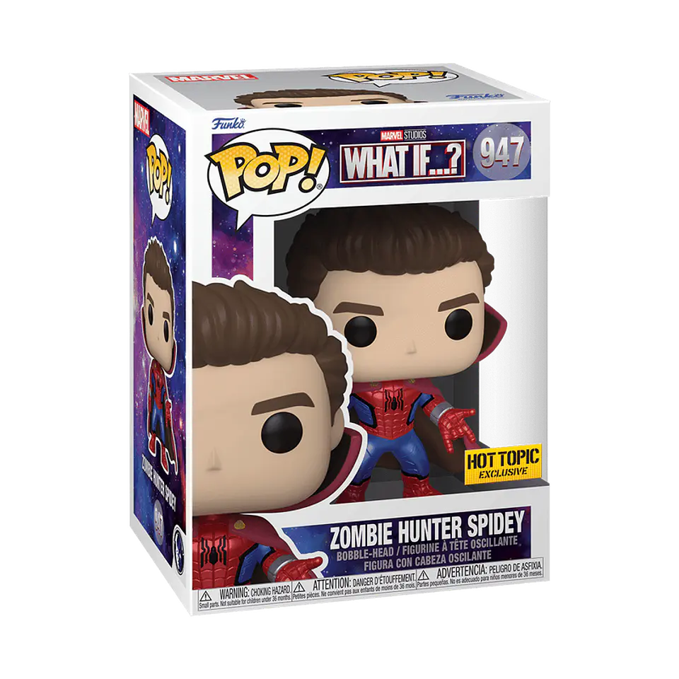 Funko Pop! Zombie Hunter Spidey (Metálico) #947 Hot Topic - What If...? 1