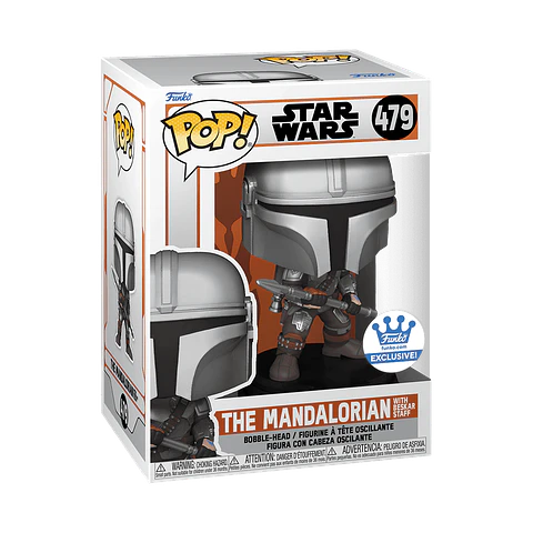 Funko Pop! The Mandalorian with beskar staff #479 Funko Shop - Star Wars: The Mandalorian
