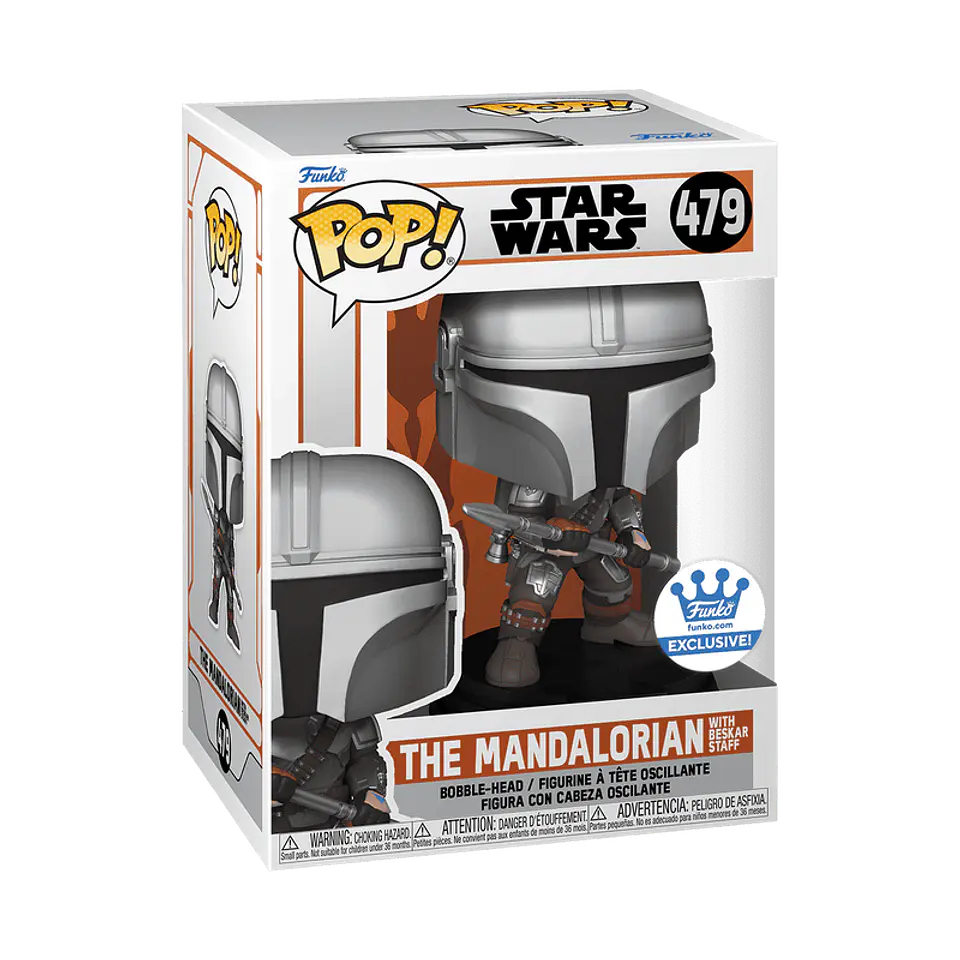 Funko Pop! The Mandalorian with beskar staff #479 Funko Shop - Star Wars: The Mandalorian 1