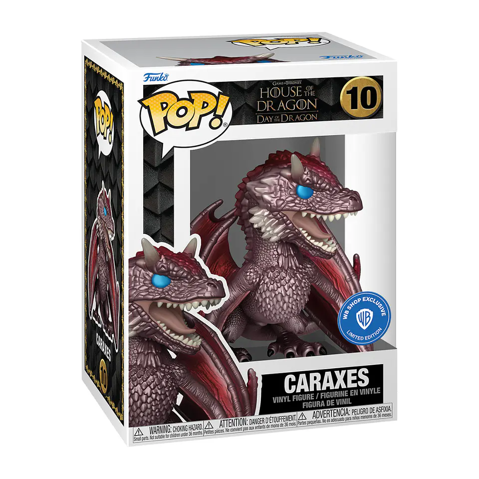 Funko Pop! Caraxes (metálico) #10 Warner Bros - House Of The Dragon 1