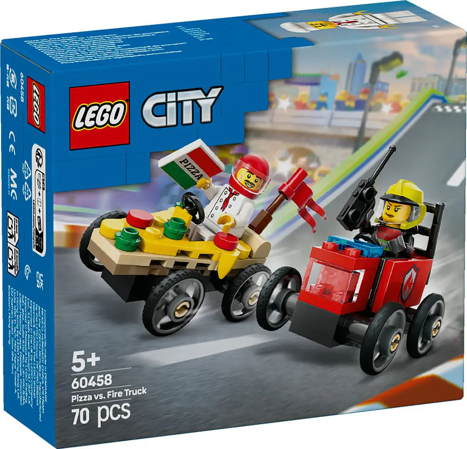 LEGO 60458: Pizza vs. Camión de Bomberos 1