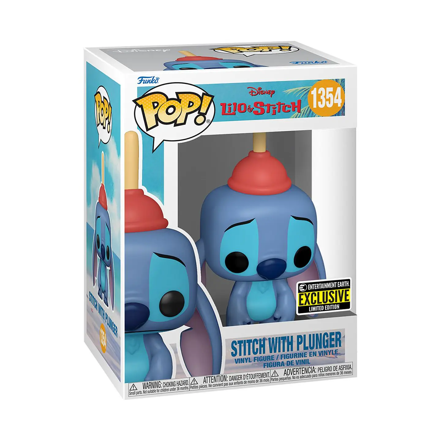 Funko Pop! Stitch with Plunger #1354 Entertainment Earth - Disney: Lilo & Stitch 1