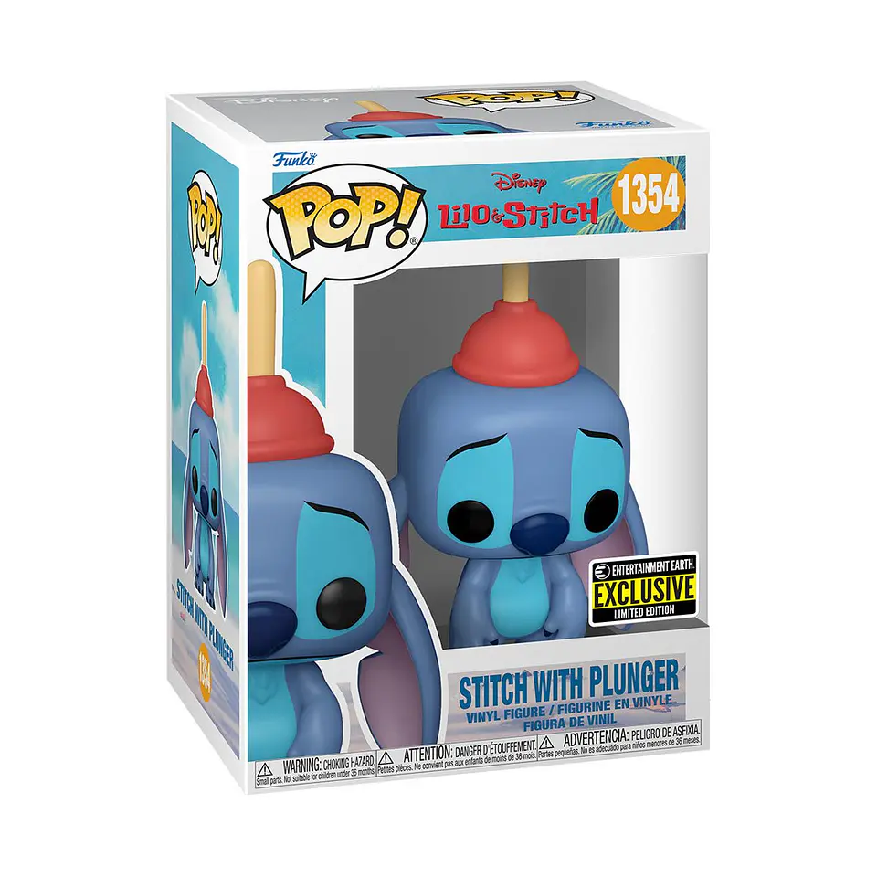 Funko Pop! Stitch with Plunger #1354 Entertainment Earth - Disney: Lilo & Stitch 1