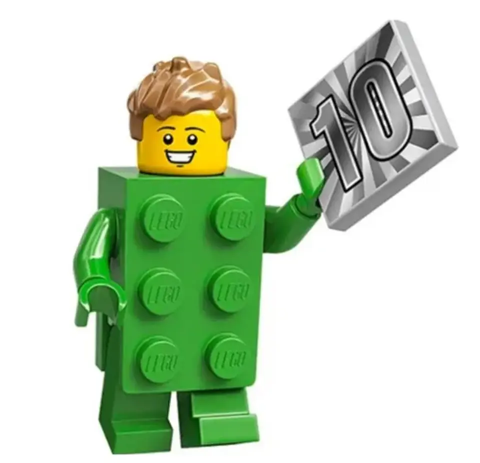 Lego Minifigura: Chico con disfraz de ladrillo 1