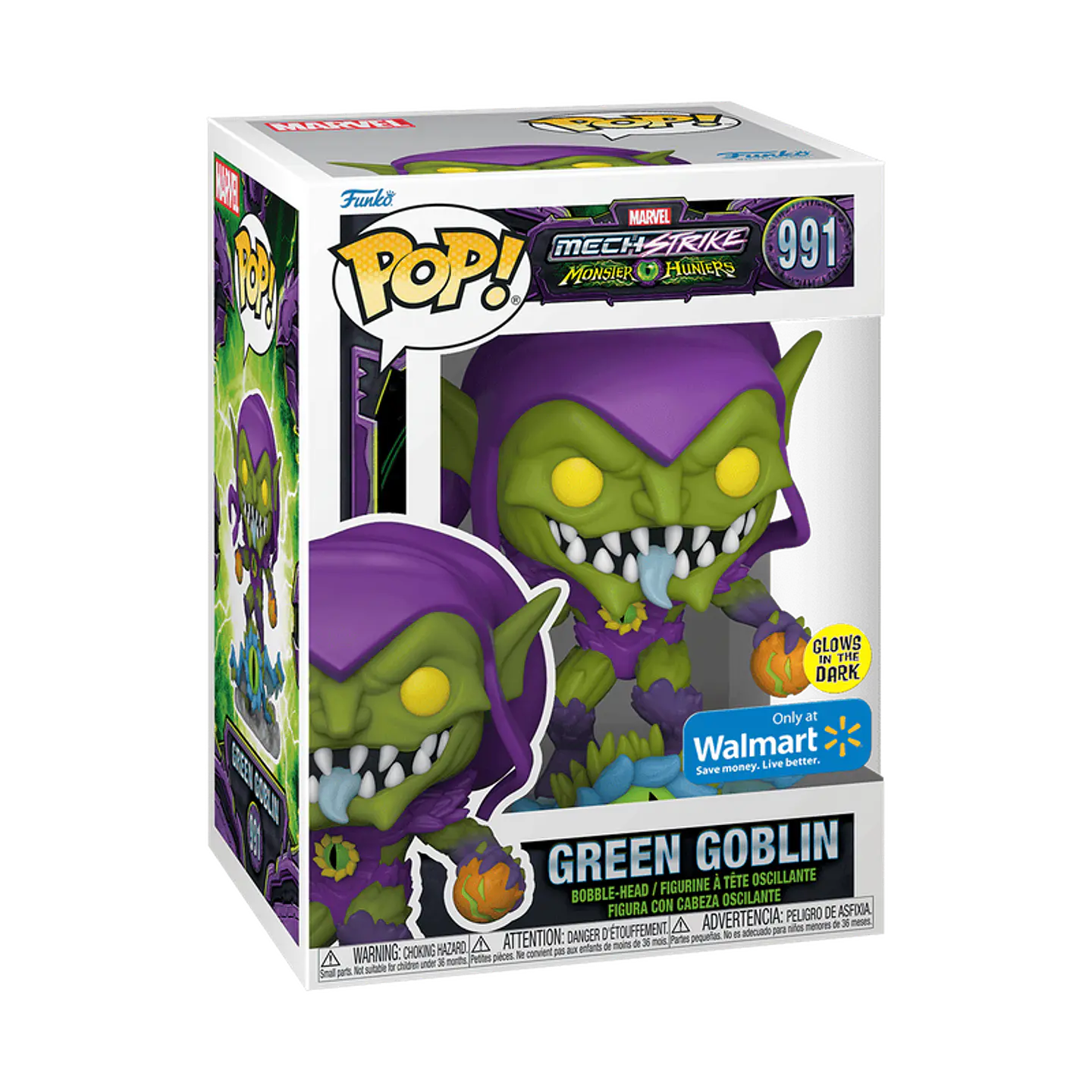 Funko Pop! Green Goblin (Glow in the dark) #991 Walmart - Marvel Mech Strike: Monster Hunters 1