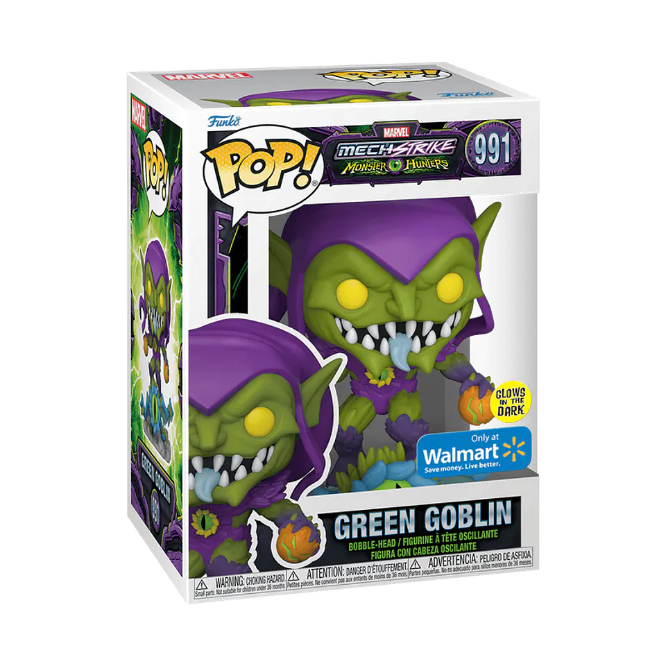 Funko Pop! Green Goblin (Glow in the dark) #991 Walmart - Marvel Mech Strike: Monster Hunters 1